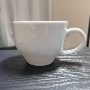 Vintage Pottery Barn Great White Flat Cup Mug Rim Shape 12 oz